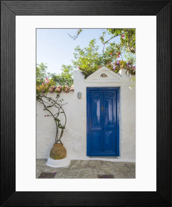 Framed Print : Blue door, Skopelos Town, Skopelos, Sporade Islands, Greece Framed Print : Blue door, Skopelos Town, Skopelos, Sporade Islands, Greece