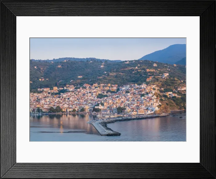 Framed Print : Harbour of Skopelos Town, Skopelos, Sporade Islands, Greece