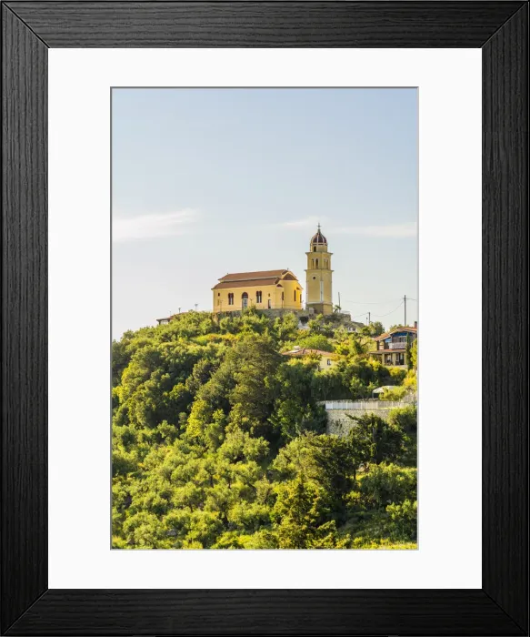 Framed Print : Church on a hill in Zakynthos, Zante, Ionian Islands, Greece Framed Print : Church on a hill in Zakynthos, Zante, Ionian Islands, Greece