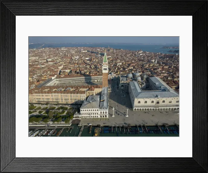 Framed Print : Aerial view of St Mark square, Venice, Veneto, Italy, Europe Framed Print : Aerial view of St Mark square, Venice, Veneto, Italy, Europe