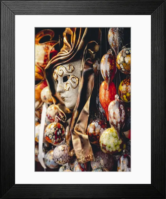 Framed Print : Venice, Veneto, Italy. Carnival masks details