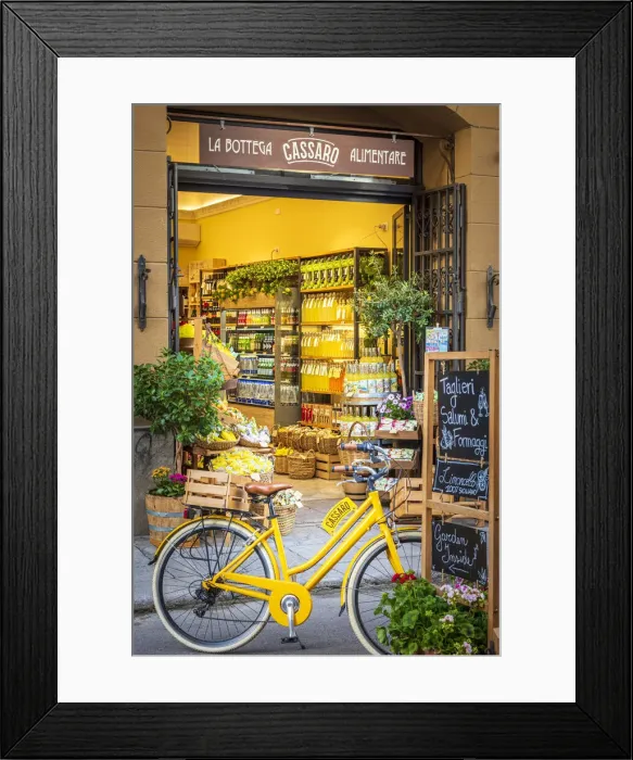 Framed Print : Europe, Italy, Sicily. Palermo. A food store selling limoncello and other specialties on the main Cassaro street Framed Print : Europe, Italy, Sicily. Palermo. A food store selling limoncello and other specialties on the main Cassaro street
