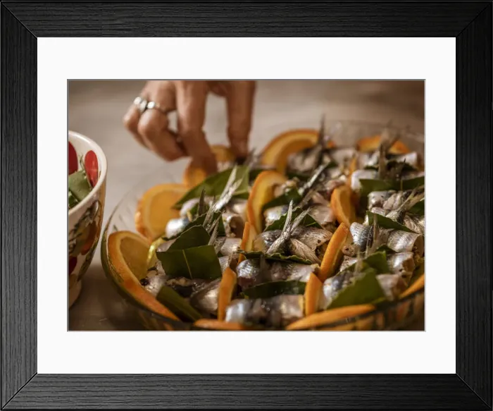 Framed Print : europe, Italy, Sicily. Palermo, traditional sarde beccafico prepared during a cooking course
