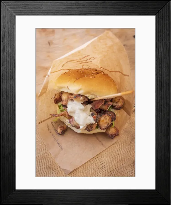 Framed Print : europe, Italy, Sicily, Favignana. A sea food burger Framed Print : europe, Italy, Sicily, Favignana. A sea food burger
