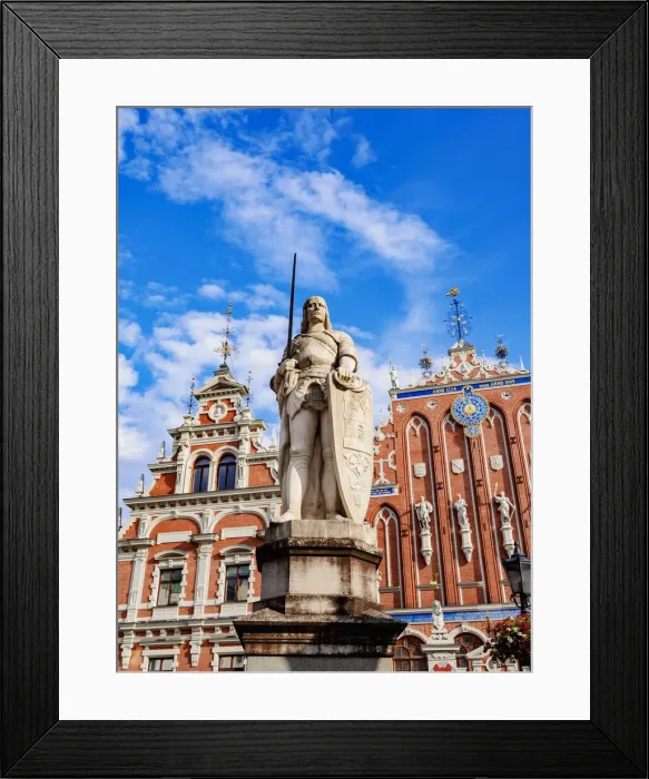 Framed Print : Rolands Statue in front of the House of the Black Heads, Town Hall Square, Riga, Latvia Framed Print : Rolands Statue in front of the House of the Black Heads, Town Hall Square, Riga, Latvia