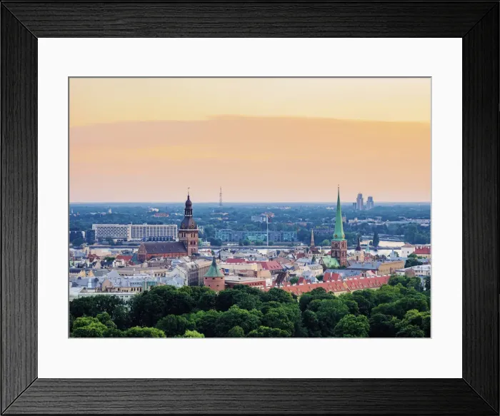 Framed Print : Old Town Skyline, elevated view, Riga, Latvia Framed Print : Old Town Skyline, elevated view, Riga, Latvia