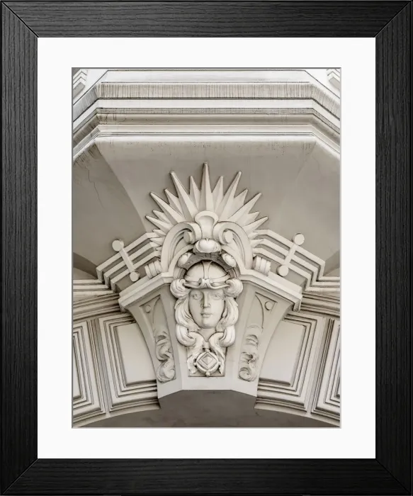 Framed Print : Art Nouveau Architecture, 10 Elizabetes Street, Riga, Latvia