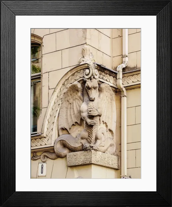 Framed Print : Art Nouveau Architecture, 8 Antonijas Street, Riga, Latvia Framed Print : Art Nouveau Architecture, 8 Antonijas Street, Riga, Latvia