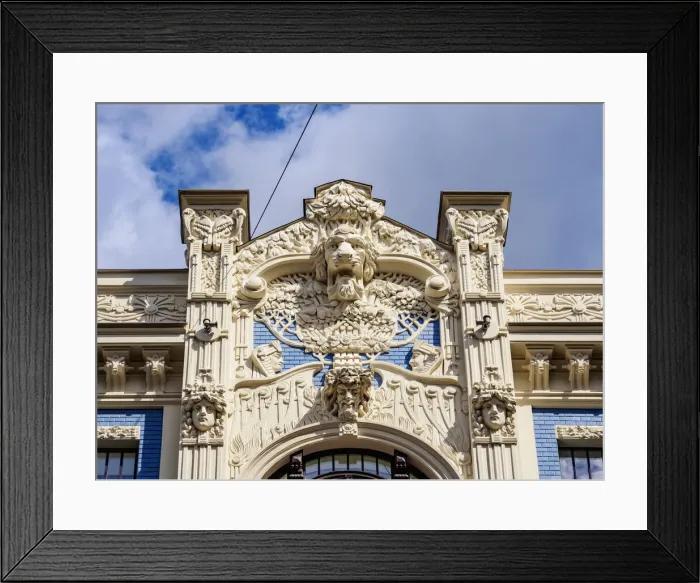 Framed Print : Art Nouveau Architecture, 8 Albert Street, Riga, Latvia Framed Print : Art Nouveau Architecture, 8 Albert Street, Riga, Latvia