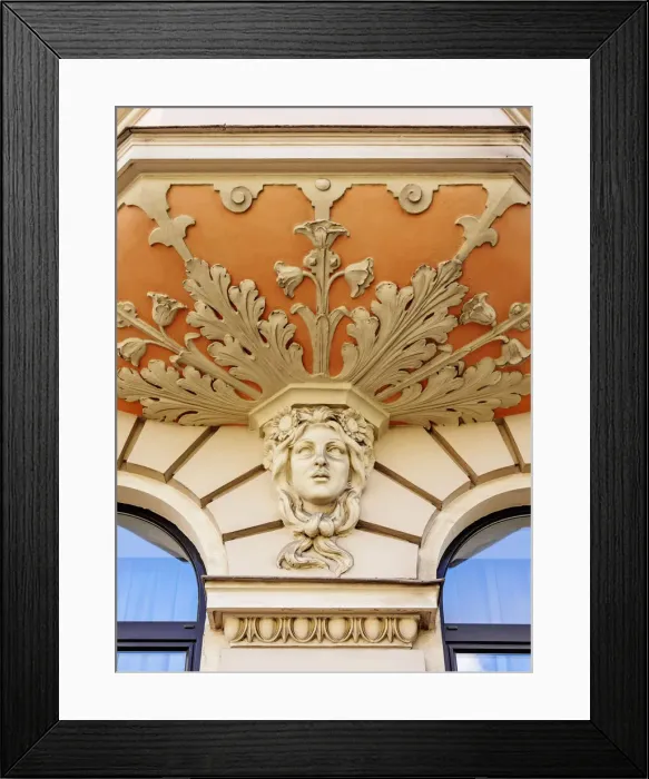 Framed Print : Art Nouveau Architecture, 6 Elizabetes Street, Riga, Latvia Framed Print : Art Nouveau Architecture, 6 Elizabetes Street, Riga, Latvia