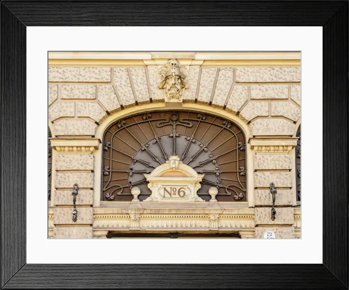 Framed Print : Art Nouveau Architecture, 6 Elizabetes Street, Riga, Latvia Framed Print : Art Nouveau Architecture, 6 Elizabetes Street, Riga, Latvia