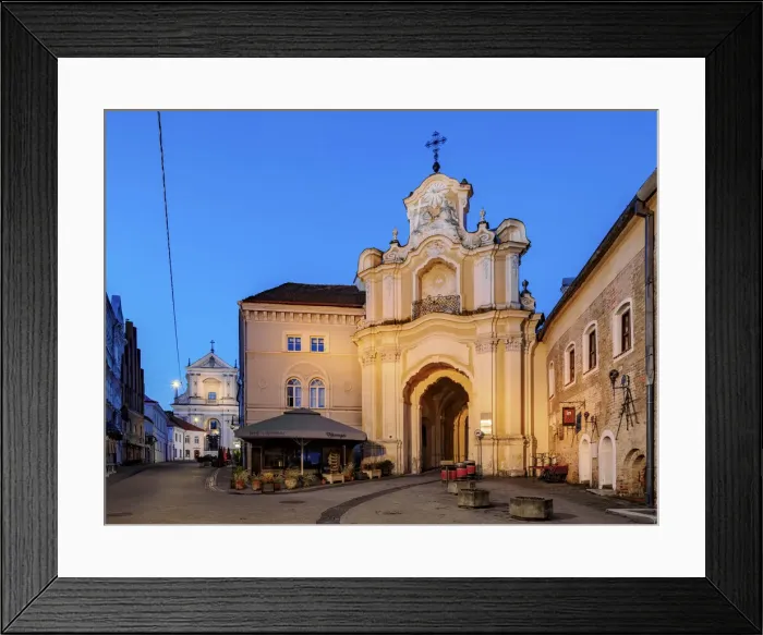 Framed Print : Basilian Gate to Monastery of the Holy Trinity, dawn, Old Town, Vilnius, Lithuania
