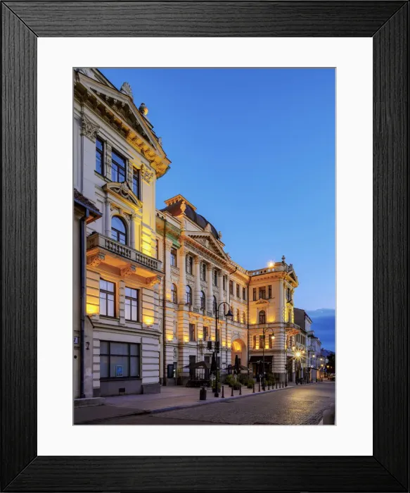Framed Print : National Philharmonic Society at dawn, Old Town, Vilnius, Lithuania