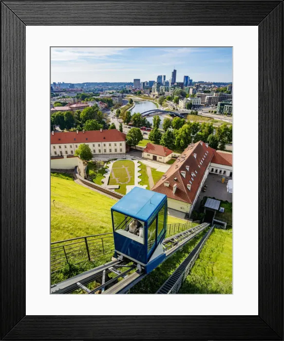 Framed Print : Funicular to the Castle Hill, Vilnius, Lithuania Framed Print : Funicular to the Castle Hill, Vilnius, Lithuania