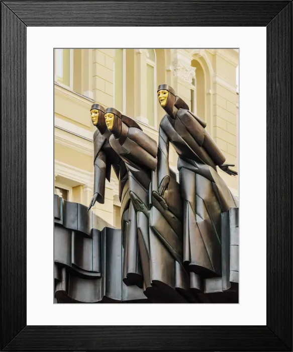 Framed Print : Three Muses, National Drama Theater, Vilnius, Lithuania Framed Print : Three Muses, National Drama Theater, Vilnius, Lithuania