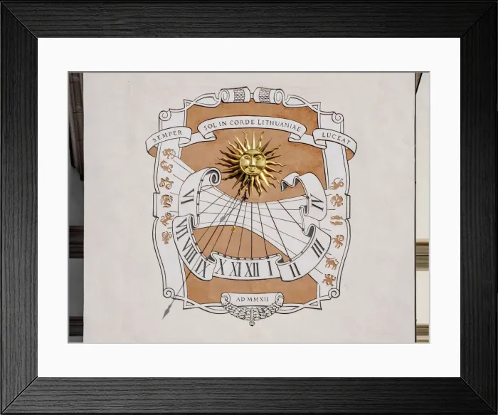 Framed Print : Solar Clock, Palace of the Grand Dukes, Vilnius, Lithuania Framed Print : Solar Clock, Palace of the Grand Dukes, Vilnius, Lithuania