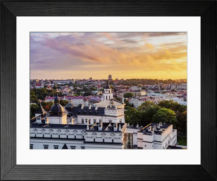 Framed Print : View over the Palace of the Grand Dukes at sunset, Vilnius, Lithuania Framed Print : View over the Palace of the Grand Dukes at sunset, Vilnius, Lithuania