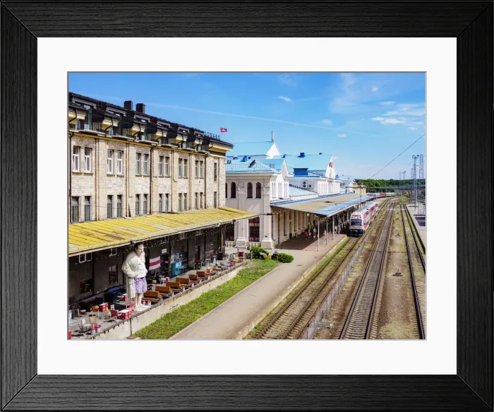 Framed Print : Train Station, elevated view, Vilnius, Lithuania Framed Print : Train Station, elevated view, Vilnius, Lithuania