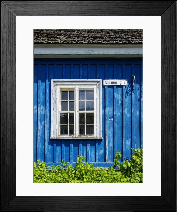 Framed Print : Wooden Karaim House, detailed view, Trakai, Lithuania Framed Print : Wooden Karaim House, detailed view, Trakai, Lithuania