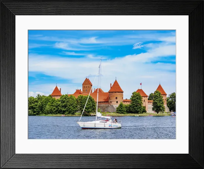 Framed Print : Trakai Island Castle, Lake Galve, Trakai, Lithuania Framed Print : Trakai Island Castle, Lake Galve, Trakai, Lithuania