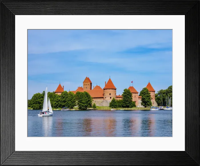 Framed Print : Trakai Island Castle, Lake Galve, Trakai, Lithuania Framed Print : Trakai Island Castle, Lake Galve, Trakai, Lithuania