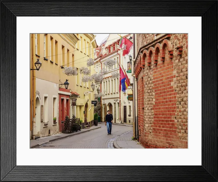 Framed Print : Stikliu Street, Old Town, Vilnius, Lithuania Framed Print : Stikliu Street, Old Town, Vilnius, Lithuania