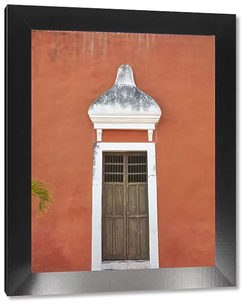The front door of a colonial house on the 'Calzada de los Frailes', Valladolid, Yucatan, Mexico