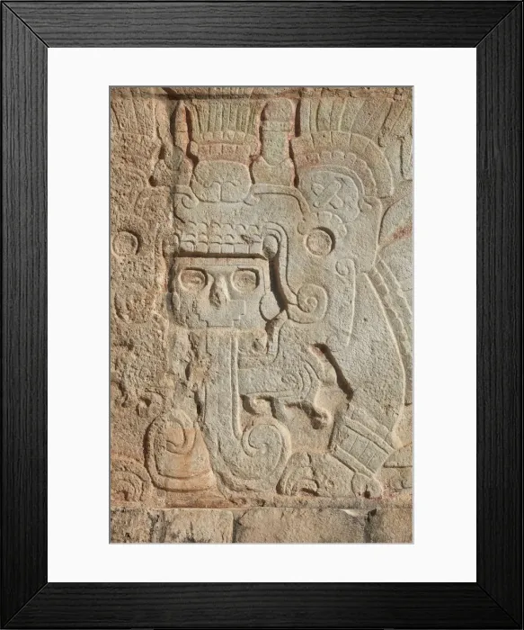 Framed Print : Mayan sculptures inside the archaeological site of Chichen Itza, Yucatan, Mexico Framed Print : Mayan sculptures inside the archaeological site of Chichen Itza, Yucatan, Mexico