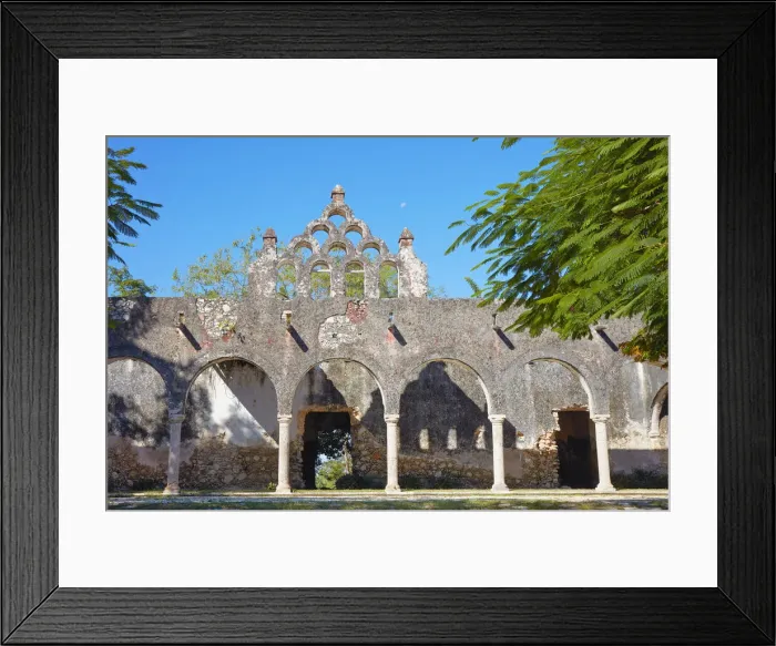Framed Print : Arches of the Hacienda Mucuyche, Merida, Yucatan, Mexico. Remains of an 18th century hacienda and plantation, with vegetation trails and cenotes Framed Print : Arches of the Hacienda Mucuyche, Merida, Yucatan, Mexico. Remains of an 18th century hacienda and plantation, with vegetation trails and cenotes
