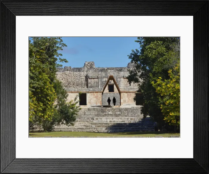 Framed Print : Tourists visiting the ancient Mayan town of Uxmal, Yucatan, Mexico. The ruins of Uxmal have been declared a UNESCO World Heritage Site in 1996 Framed Print : Tourists visiting the ancient Mayan town of Uxmal, Yucatan, Mexico. The ruins of Uxmal have been declared a UNESCO World Heritage Site in 1996