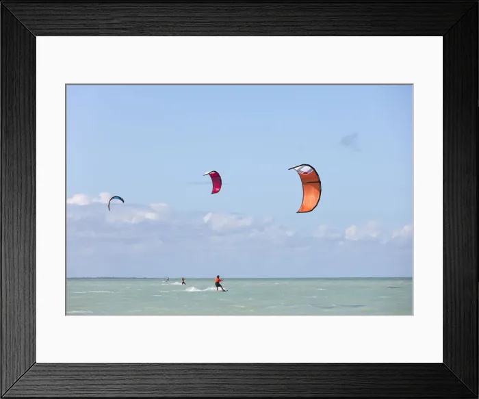 Framed Print : People practice kitesurfing on the island of Holbox, Quintana Roo, Yucatan, Mexico Framed Print : People practice kitesurfing on the island of Holbox, Quintana Roo, Yucatan, Mexico