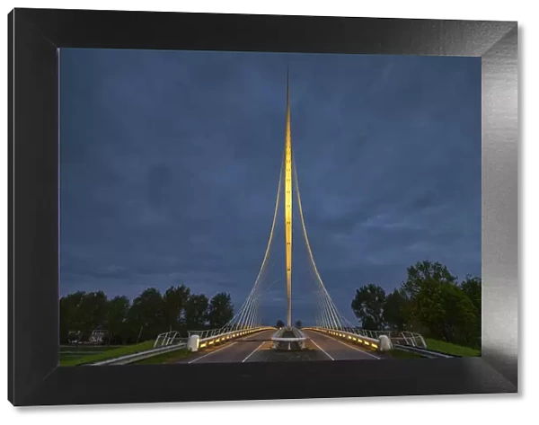 The Harp Bridge, (Santiago Calatrava Architect), Hoofddorp, Holland, Netherlands
