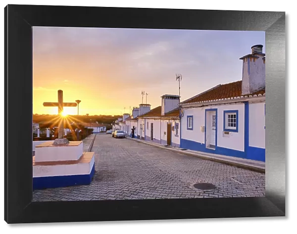 The traditional village of Santa Susana at sunset. Alentejo, Portugal