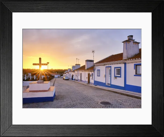 Framed Print : The traditional village of Santa Susana at sunset. Alentejo, Portugal Framed Print : The traditional village of Santa Susana at sunset. Alentejo, Portugal