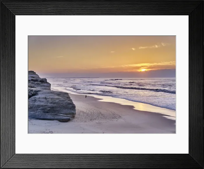Framed Print : Praia de Rei Cortico at sunset. bidos, Portugal Framed Print : Praia de Rei Cortico at sunset. bidos, Portugal