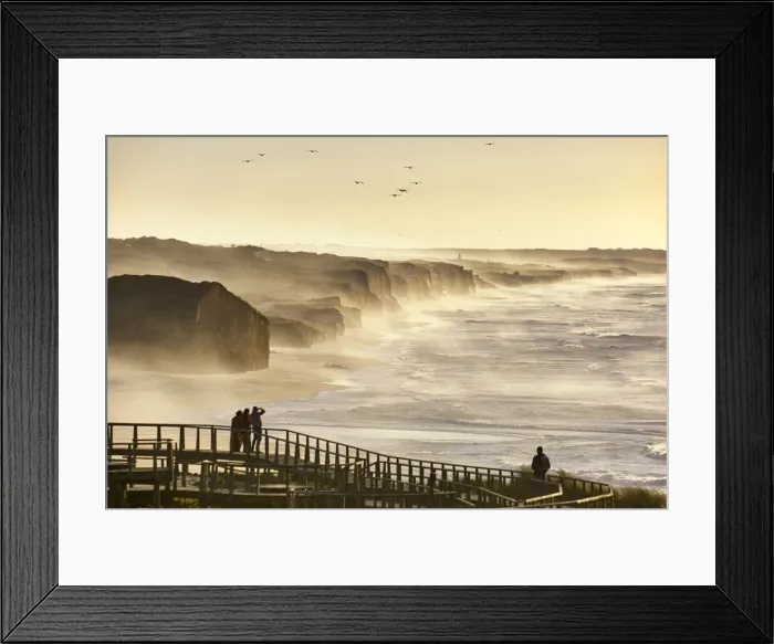 Framed Print : Walkway on the cliffs of Foz do Arelho beach. Caldas da Rainha, Portugal Framed Print : Walkway on the cliffs of Foz do Arelho beach. Caldas da Rainha, Portugal