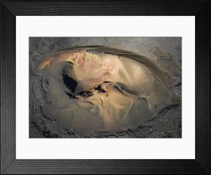 Framed Print : France, Reunion Island, Piton de la Fournaise, Small crater inside the large crater of Piton de la Fournaise volcano Framed Print : France, Reunion Island, Piton de la Fournaise, Small crater inside the large crater of Piton de la Fournaise volcano