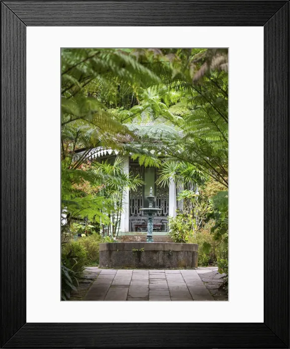 Framed Print : France, Reunion Island, Hell-Bourg, The Maison Folio garden Framed Print : France, Reunion Island, Hell-Bourg, The Maison Folio garden