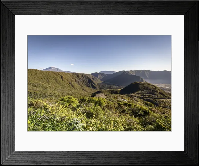 Framed Print : France, Reunion Island, Saint Benoit, Landscape with tropical vegetation on the N3 road to Piton de la Fournaise Framed Print : France, Reunion Island, Saint Benoit, Landscape with tropical vegetation on the N3 road to Piton de la Fournaise