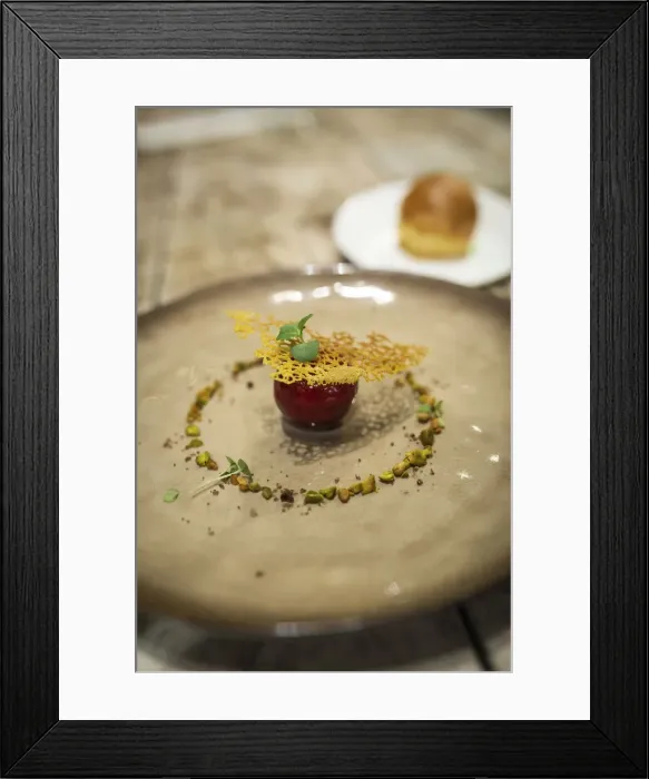 Framed Print : France, Reunion Island, Sainte-Anne, Dessert at the restaurant of the Hotel Diana Dea Lodge Framed Print : France, Reunion Island, Sainte-Anne, Dessert at the restaurant of the Hotel Diana Dea Lodge