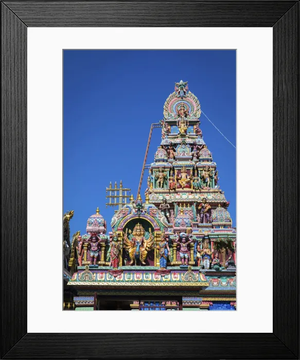 Framed Print : France, Reunion Island, Saint-Andre, Petit Bazar hindu temple Framed Print : France, Reunion Island, Saint-Andre, Petit Bazar hindu temple