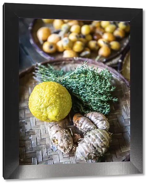 France, Reunion Island, Sainte-Suzanne, Local fruits and vegetables