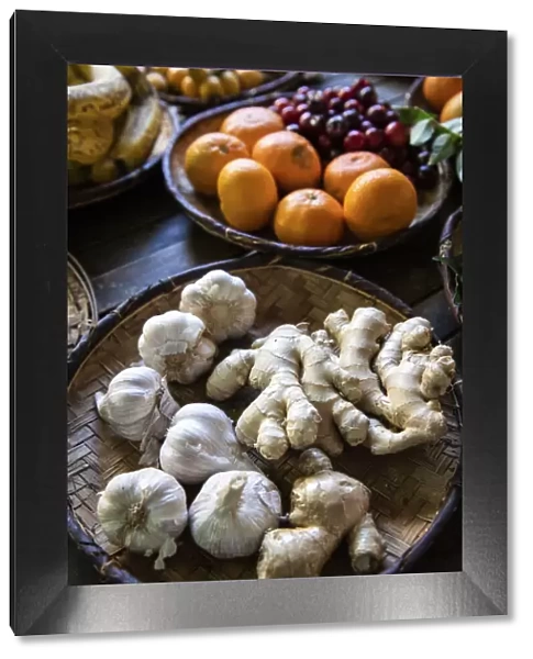 France, Reunion Island, Sainte-Suzanne, Local fruits and vegetables