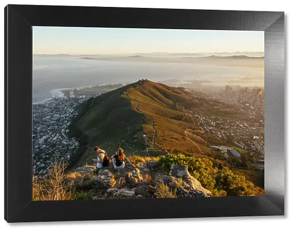 Dawn from Summit of Lions Head Viewpoint, Cape Town, Western Cape, South Africa