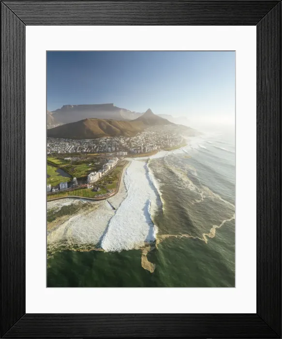 Framed Print : Aerial view from Green Point over Cape Town, Western Cape, South Africa Framed Print : Aerial view from Green Point over Cape Town, Western Cape, South Africa