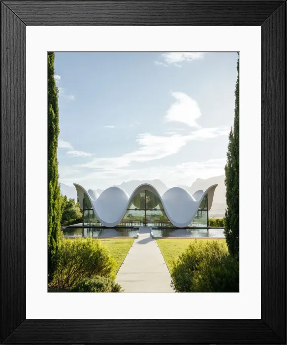 Framed Print : Exterior of Bosjes Chapel, Worcester, Western Cape, South Africa Framed Print : Exterior of Bosjes Chapel, Worcester, Western Cape, South Africa