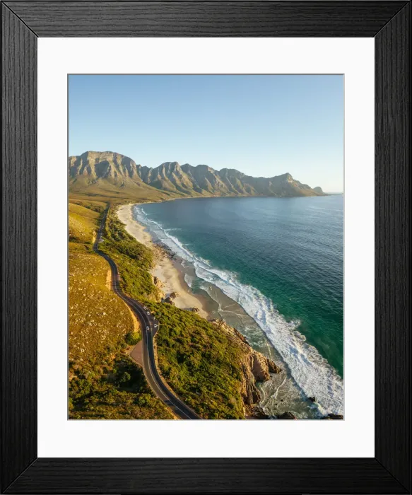 Framed Print : Aerial view of Kogel Bay, Western Cape, South Africa Framed Print : Aerial view of Kogel Bay, Western Cape, South Africa