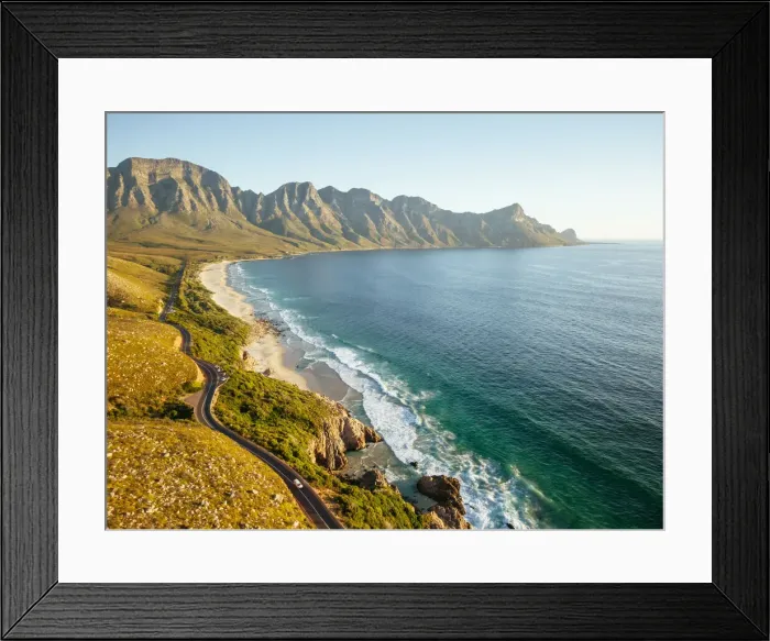 Framed Print : Aerial view of Kogel Bay, Western Cape, South Africa Framed Print : Aerial view of Kogel Bay, Western Cape, South Africa