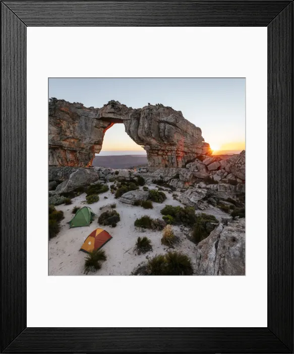 Framed Print : Sunrise at Wolfberg Arch, Cederberg Mountains, Western Cape, South Africa