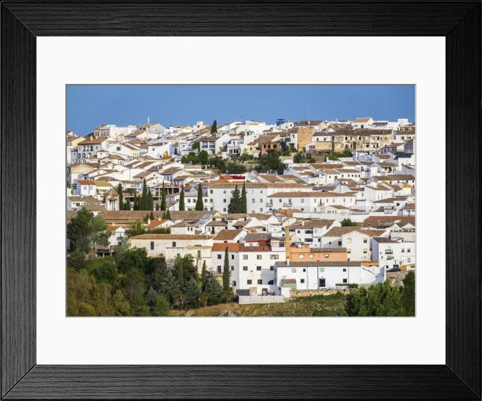 Framed Print : Spain, Anadalusia, Malaga, Ronda, The town centre Framed Print : Spain, Anadalusia, Malaga, Ronda, The town centre